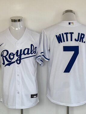 Bobby Witt Jr. #7 KC Royals White Stitched Baseball Jersey